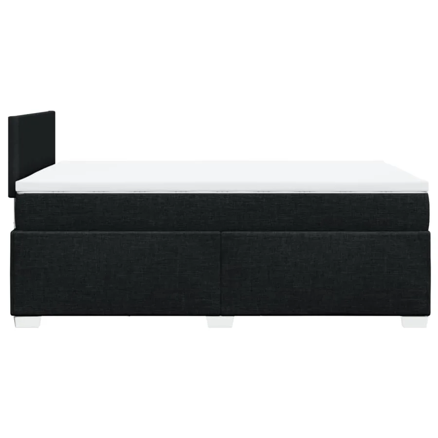 Sommier à lattes de lit avec matelas Noir 120x200 cm Tissu - 5