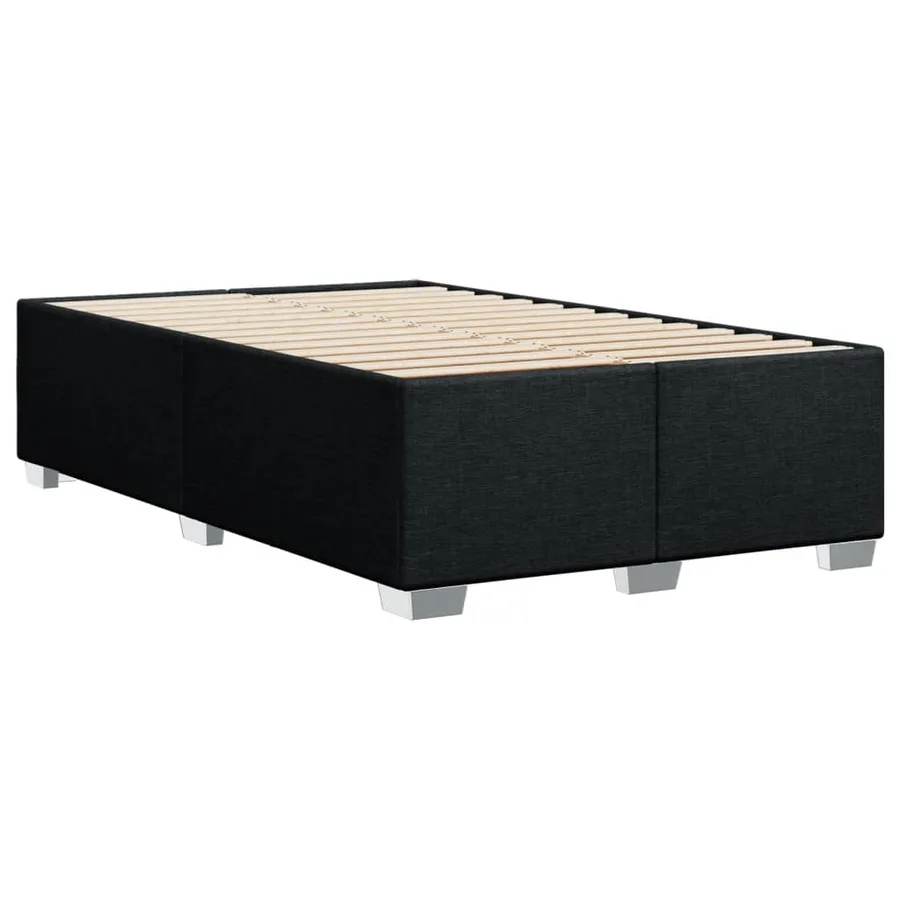 Sommier à lattes de lit avec matelas Noir 120x200 cm Tissu - 8