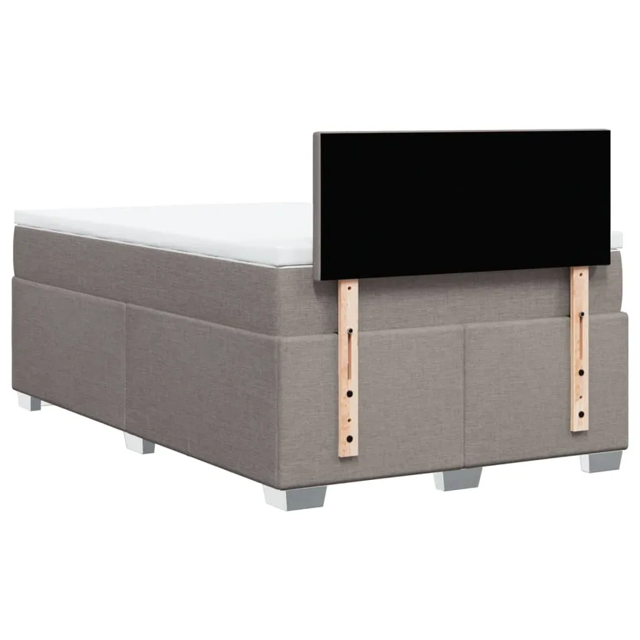 Sommier à lattes de lit avec matelas Taupe 120x200 cm Tissu - 6