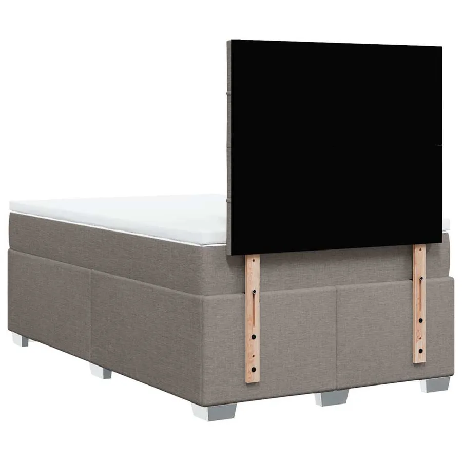 Sommier à lattes de lit avec matelas Taupe 120x200 cm Tissu - 13