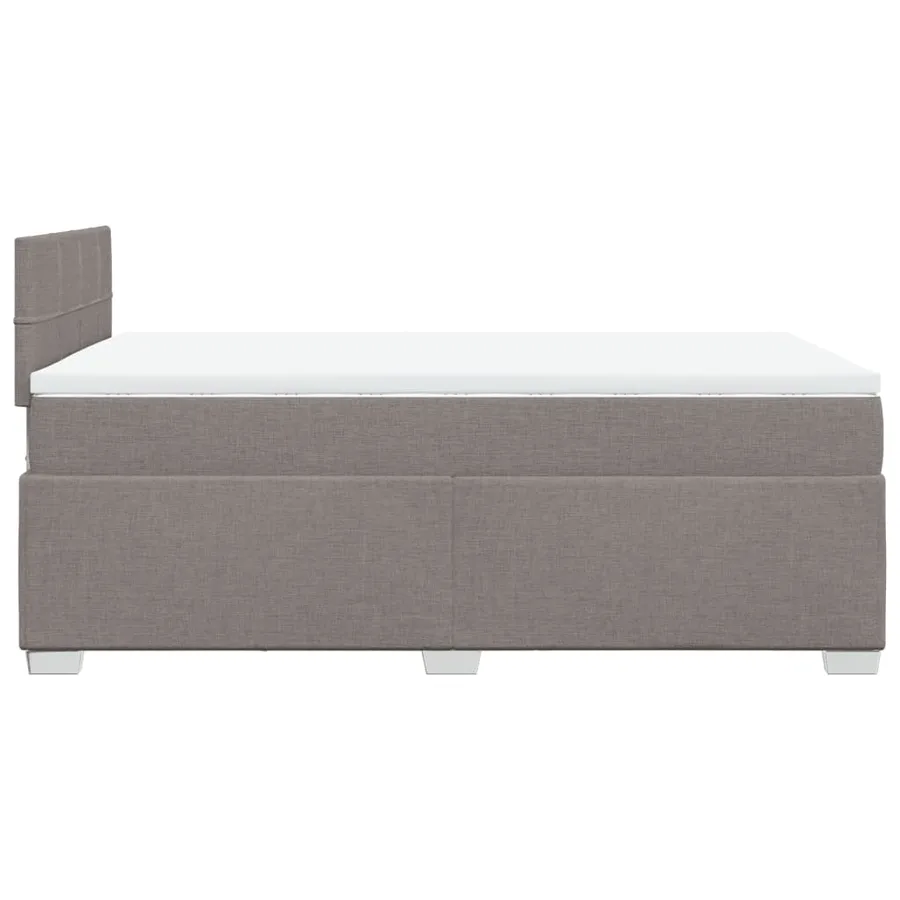 Sommier à lattes de lit avec matelas Taupe 120x200 cm Tissu - 5