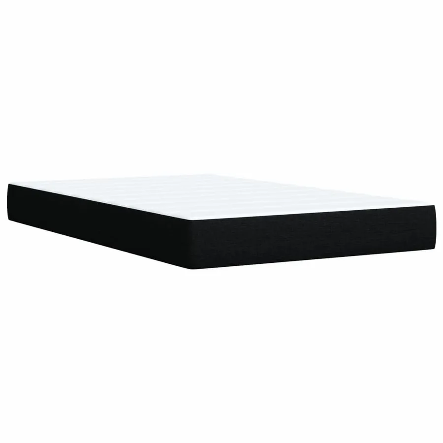 Sommier à lattes de lit avec matelas Noir 120x200 cm Tissu - 9