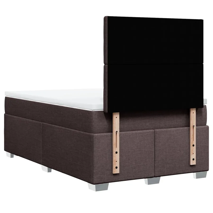 Sommier à lattes de lit avec matelas Marron foncé 120x200 cm - 10