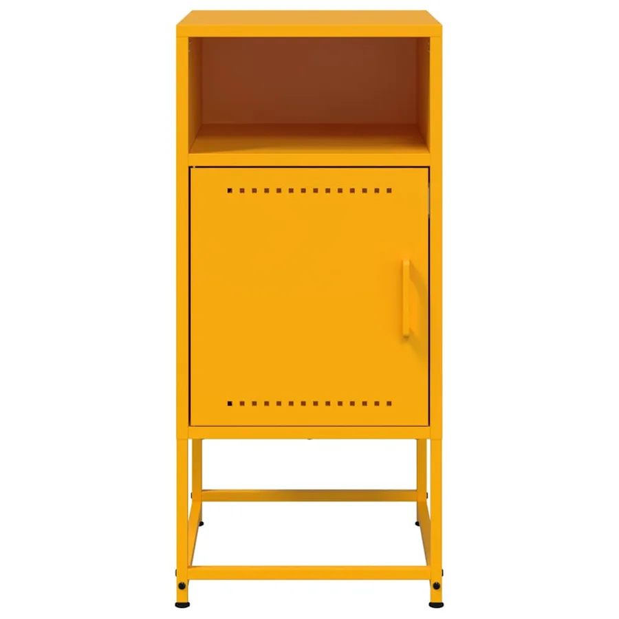 Tables de chevet 2 pcs jaune moutarde 36x39x78 cm acier - 6