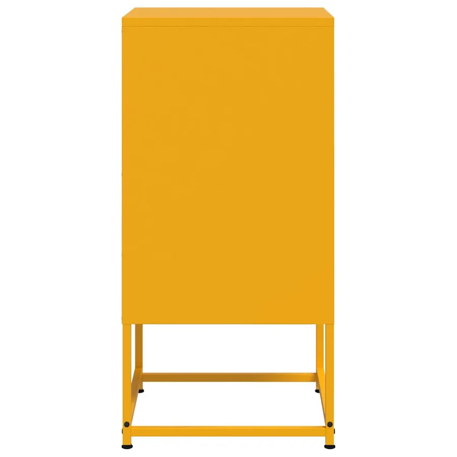 Tables de chevet 2 pcs jaune moutarde 36x39x78 cm acier - 7