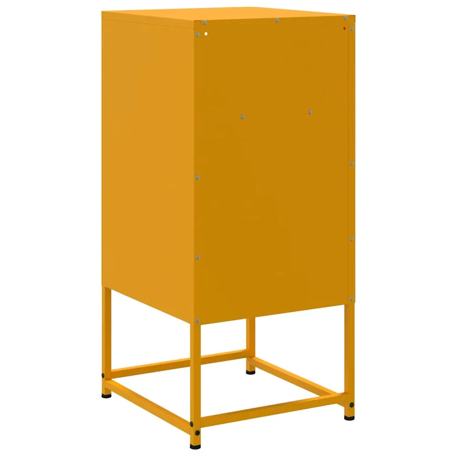 Tables de chevet 2 pcs jaune moutarde 36x39x78 cm acier - 8