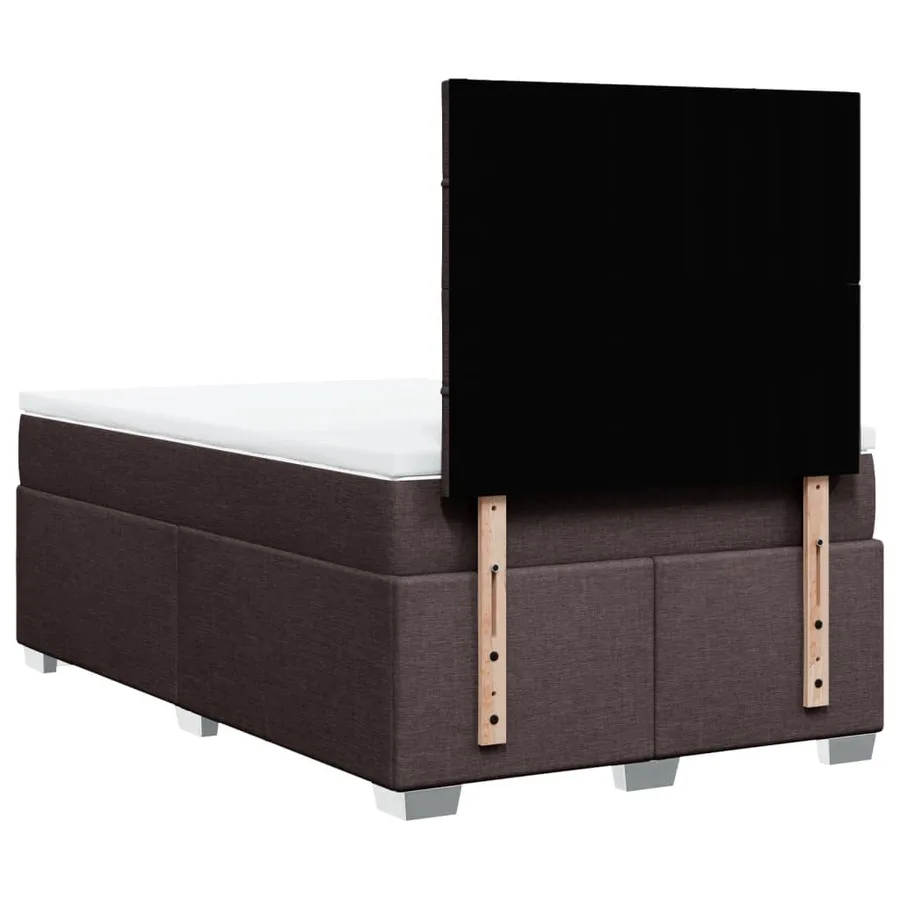 Sommier à lattes de lit avec matelas Marron foncé 120x200 cm - 10