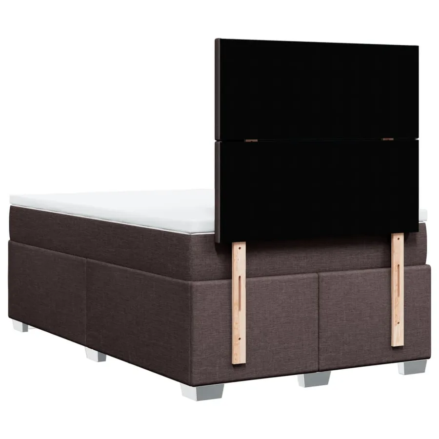 Sommier à lattes de lit avec matelas Marron foncé 120x200 cm - 10