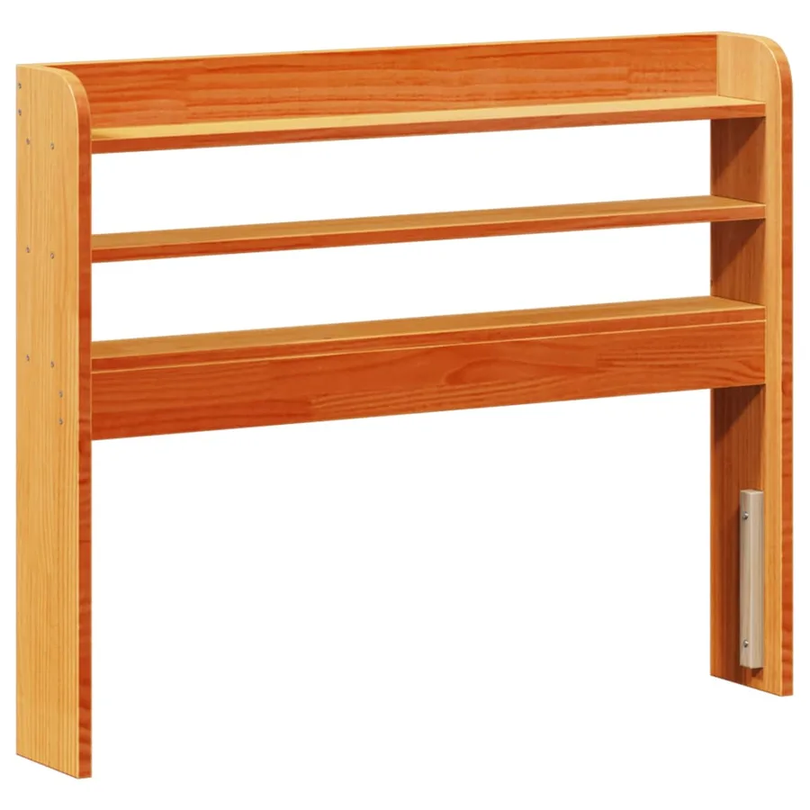 Tête de lit avec étagères marron cire 75 cm bois massif de pin - 2