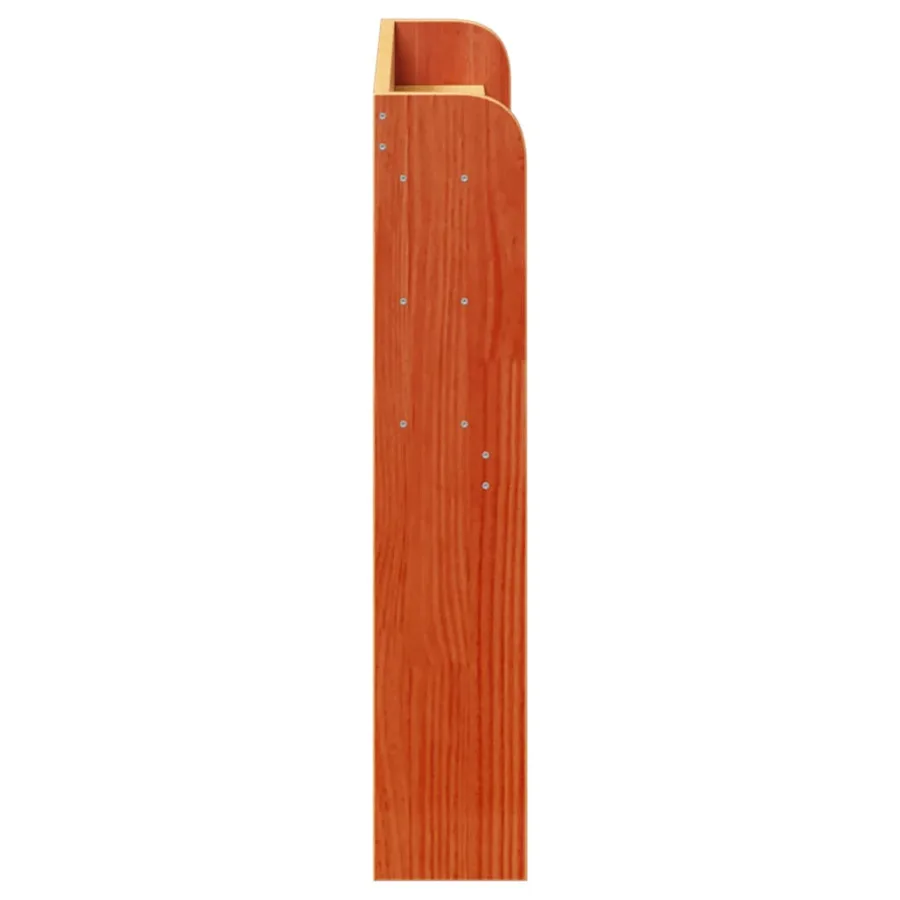 Tête de lit avec étagères marron cire 75 cm bois massif de pin - 4