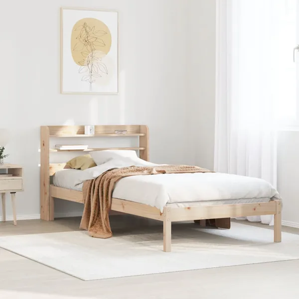 Cadre de lit sans matelas 90x200 cm bois de pin massif