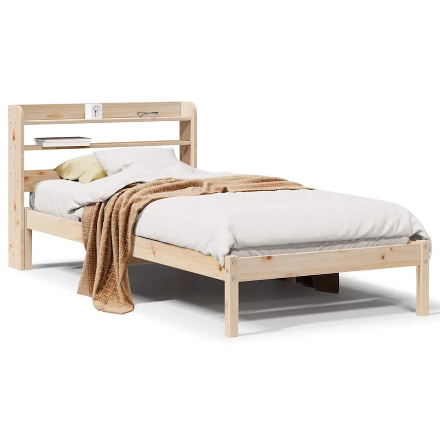 Cadre de lit sans matelas 90x200 cm bois de pin massif - 2