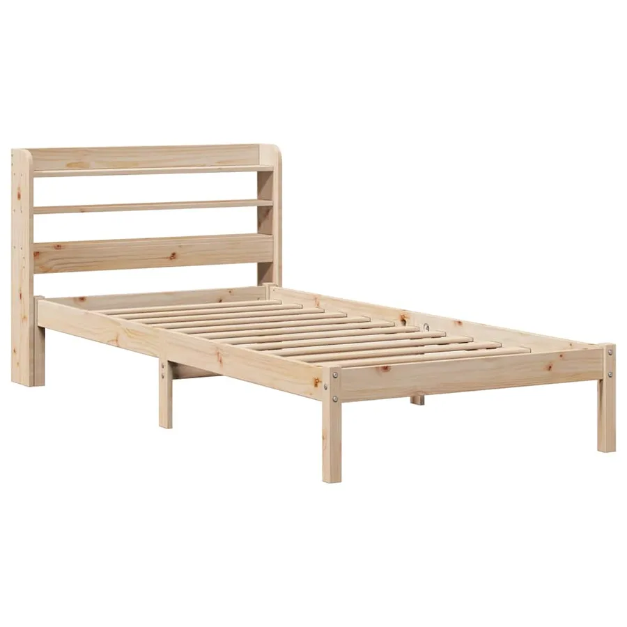 Cadre de lit sans matelas 90x200 cm bois de pin massif - 3