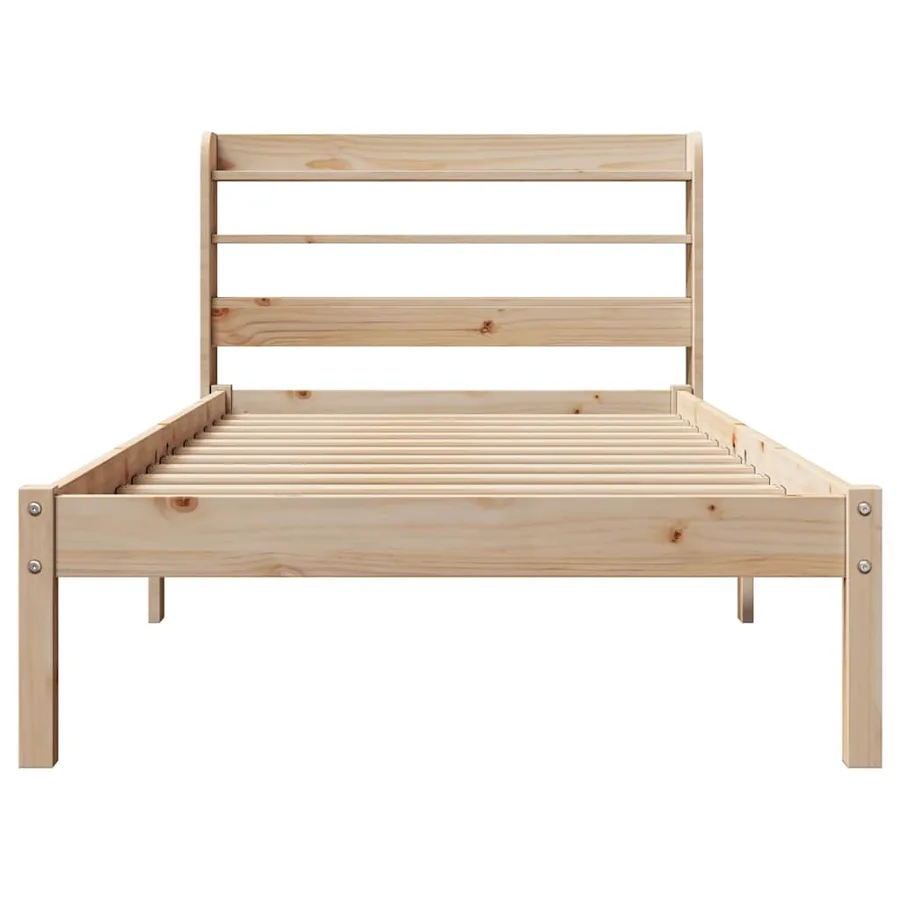 Cadre de lit sans matelas 90x200 cm bois de pin massif - 4