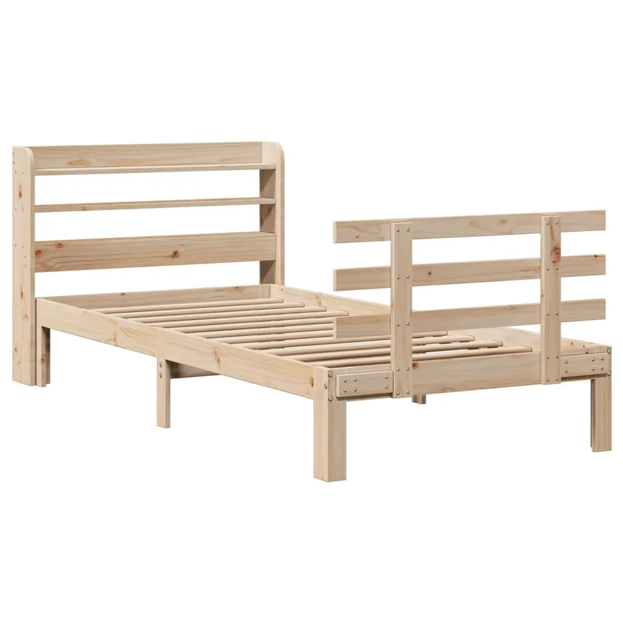 Cadre de lit avec tête de lit sans matelas 90x200 cm - 3
