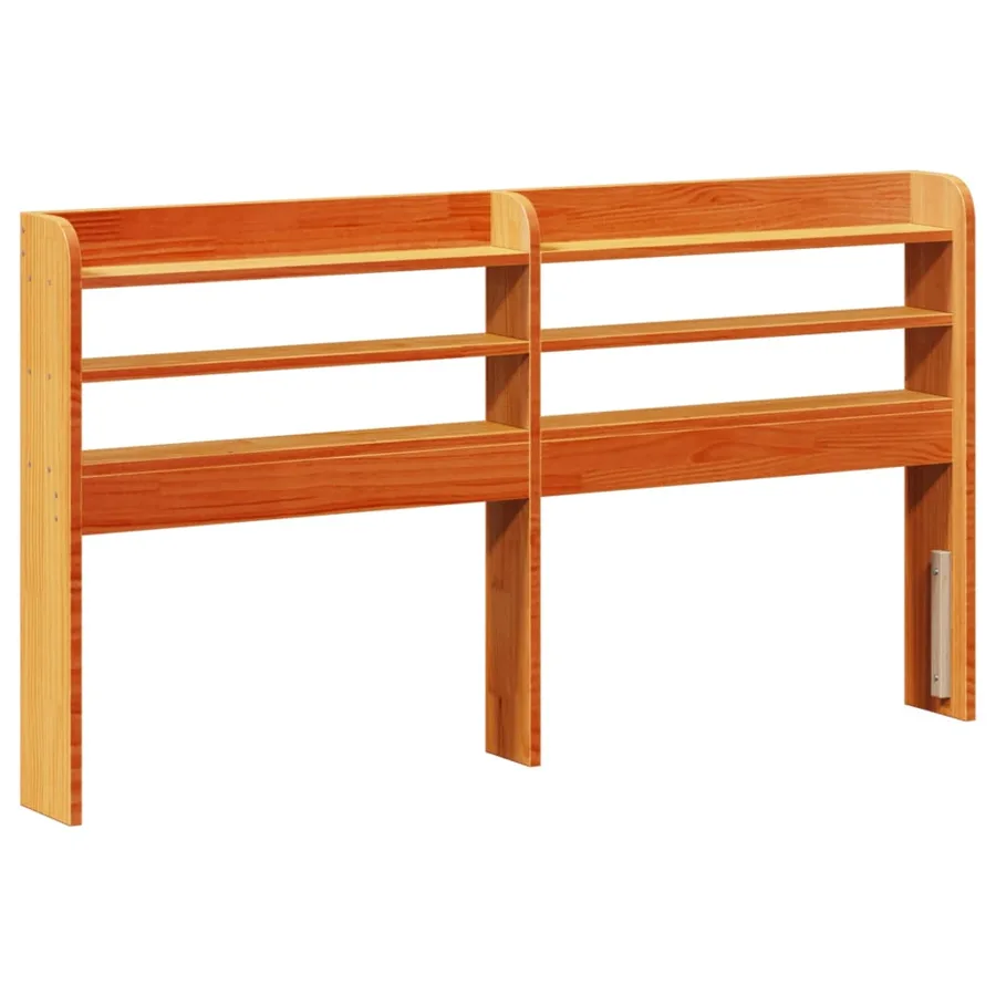 Cadre de lit sans matelas cire marron 75x190 cm bois pin massif - 8