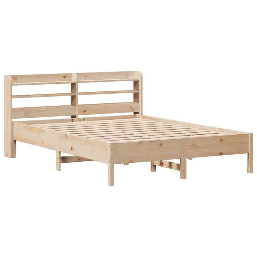 Cadre de lit sans matelas 150x200 cm bois de pin massif - 3