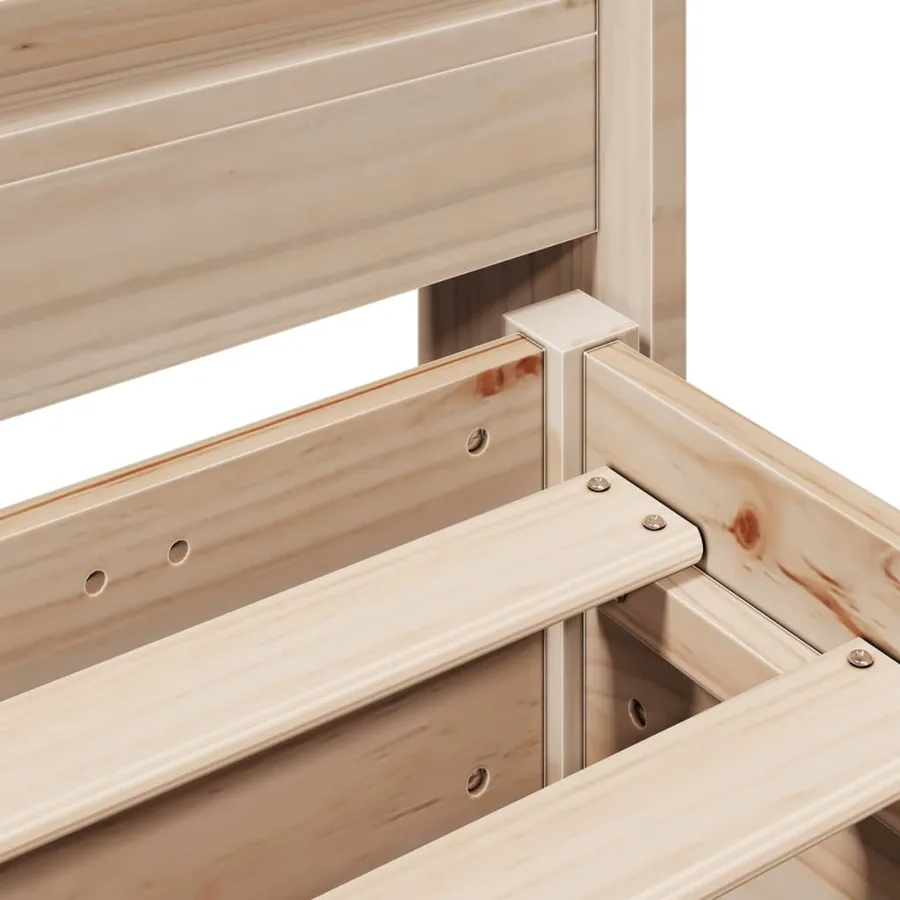 Cadre de lit sans matelas 150x200 cm bois de pin massif - 9