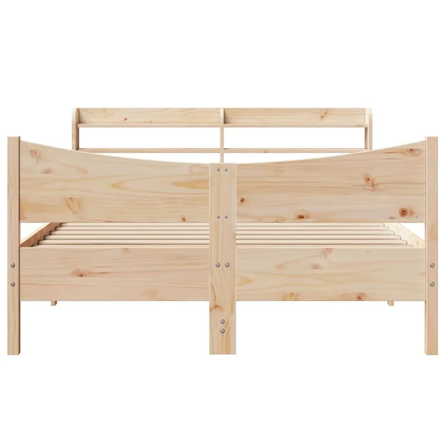 Cadre de lit avec tête de lit 150x200 cm bois de pin massif - 4