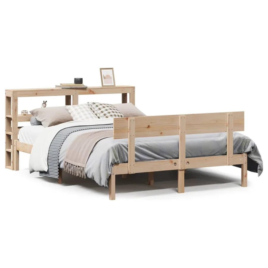 Cadre de lit sans matelas 160x200 cm bois massif de pin - 2