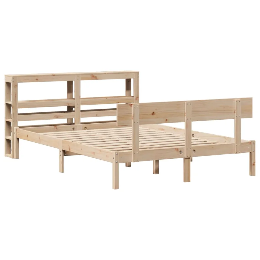 Cadre de lit sans matelas 160x200 cm bois massif de pin - 3