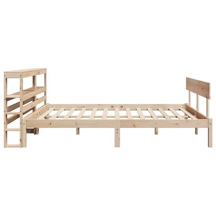 Cadre de lit sans matelas 160x200 cm bois massif de pin - 5