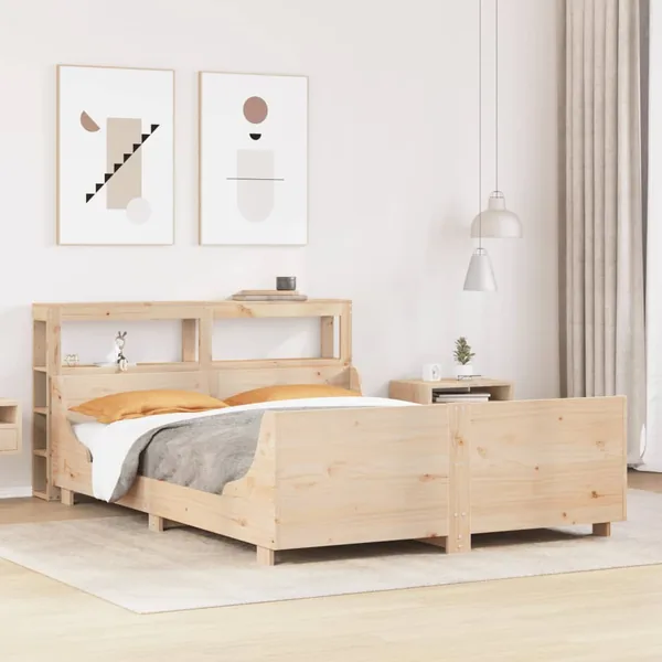 Cadre de lit sans matelas 160x200 cm bois massif de pin