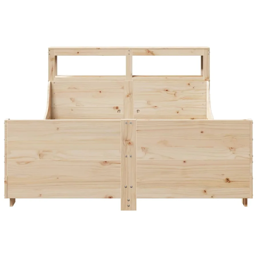 Cadre de lit sans matelas 160x200 cm bois massif de pin - 4