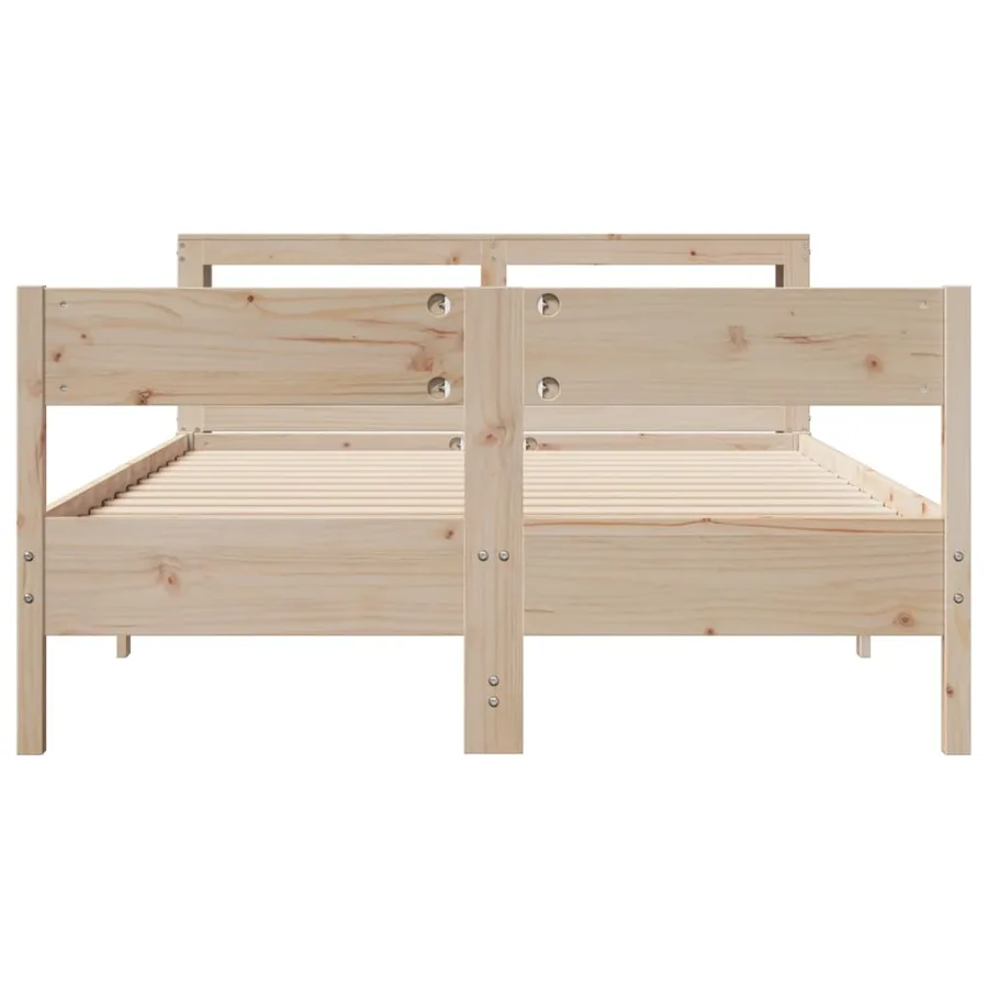 Cadre de lit sans matelas 160x200 cm bois massif de pin - 4