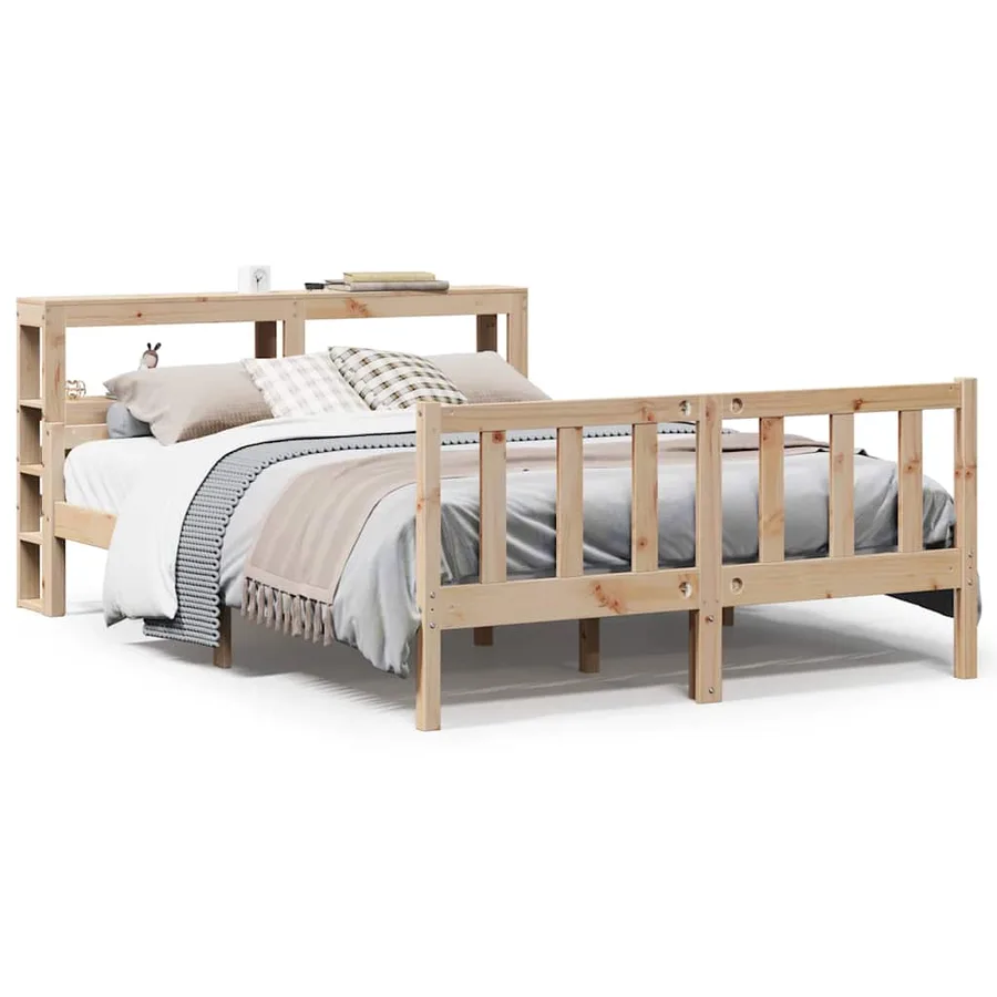 Cadre de lit sans matelas 160x200 cm bois massif de pin - 2