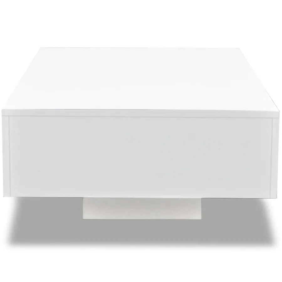 Table basse blanc brillant - 5