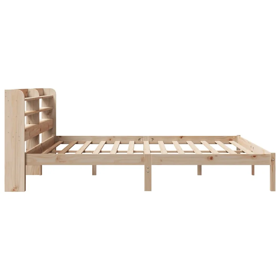 Cadre de lit sans matelas 200x200 cm bois massif de pin - 5