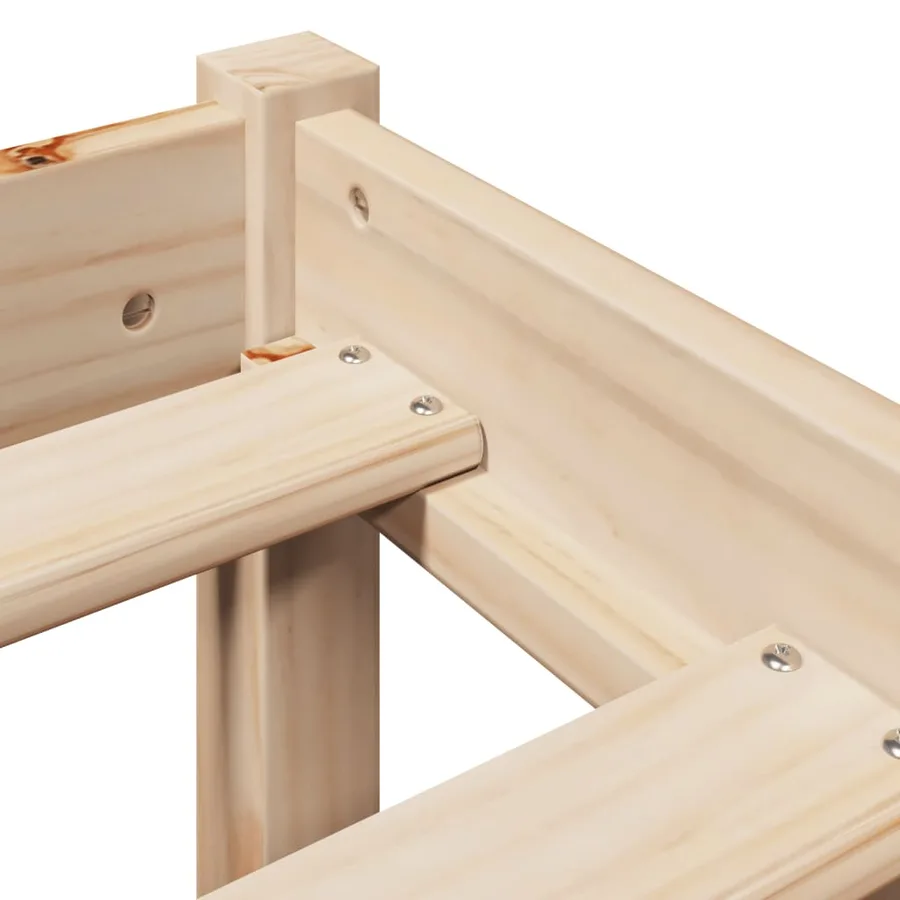 Cadre de lit sans matelas 200x200 cm bois massif de pin - 9