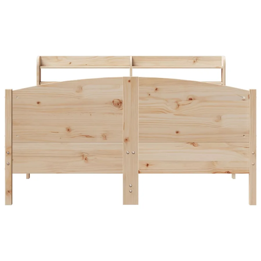 Cadre de lit sans matelas 135x190 cm bois de pin massif - 4