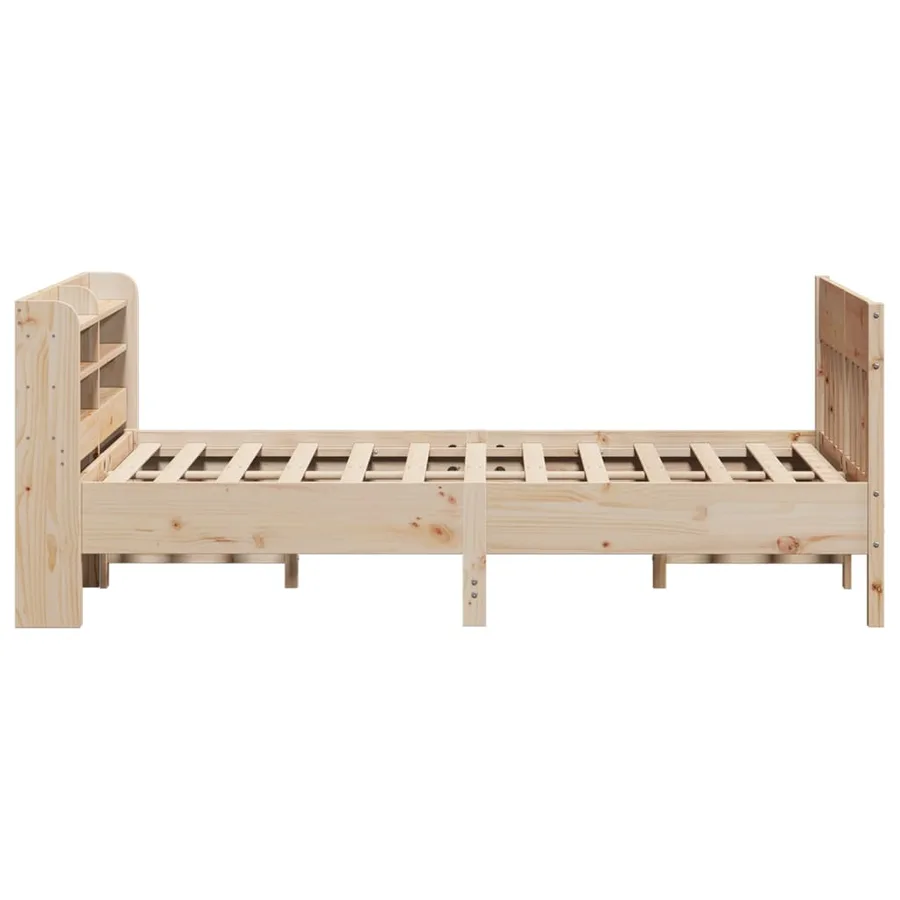 Cadre de lit sans matelas 135x190 cm bois de pin massif - 5