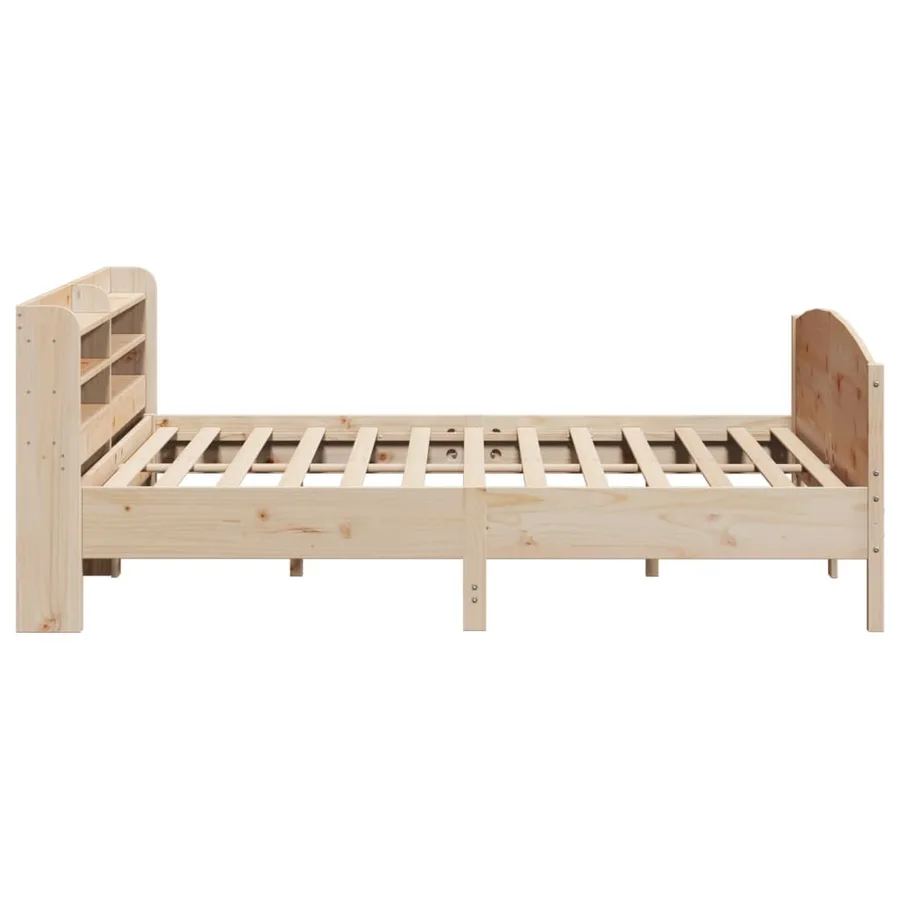 Cadre de lit sans matelas 200x200 cm bois massif de pin - 5