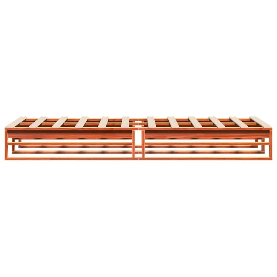 Cadre de lit sans matelas cire marron 90x190 cm bois pin massif - 5