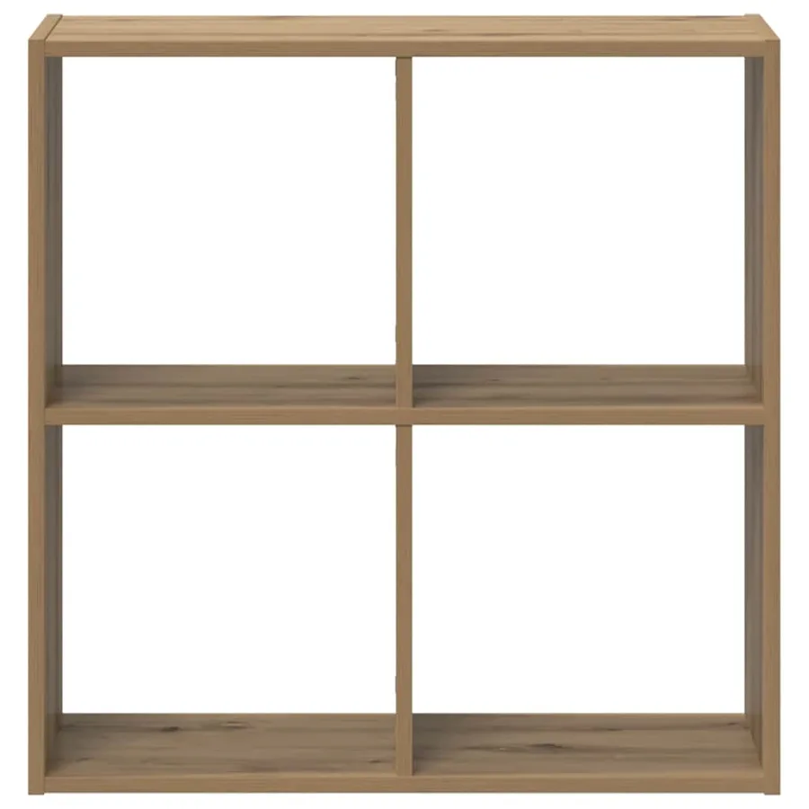 Bibliothèque chêne artisanal 68,5x32x68,5 cm bois d'ingénierie - 4