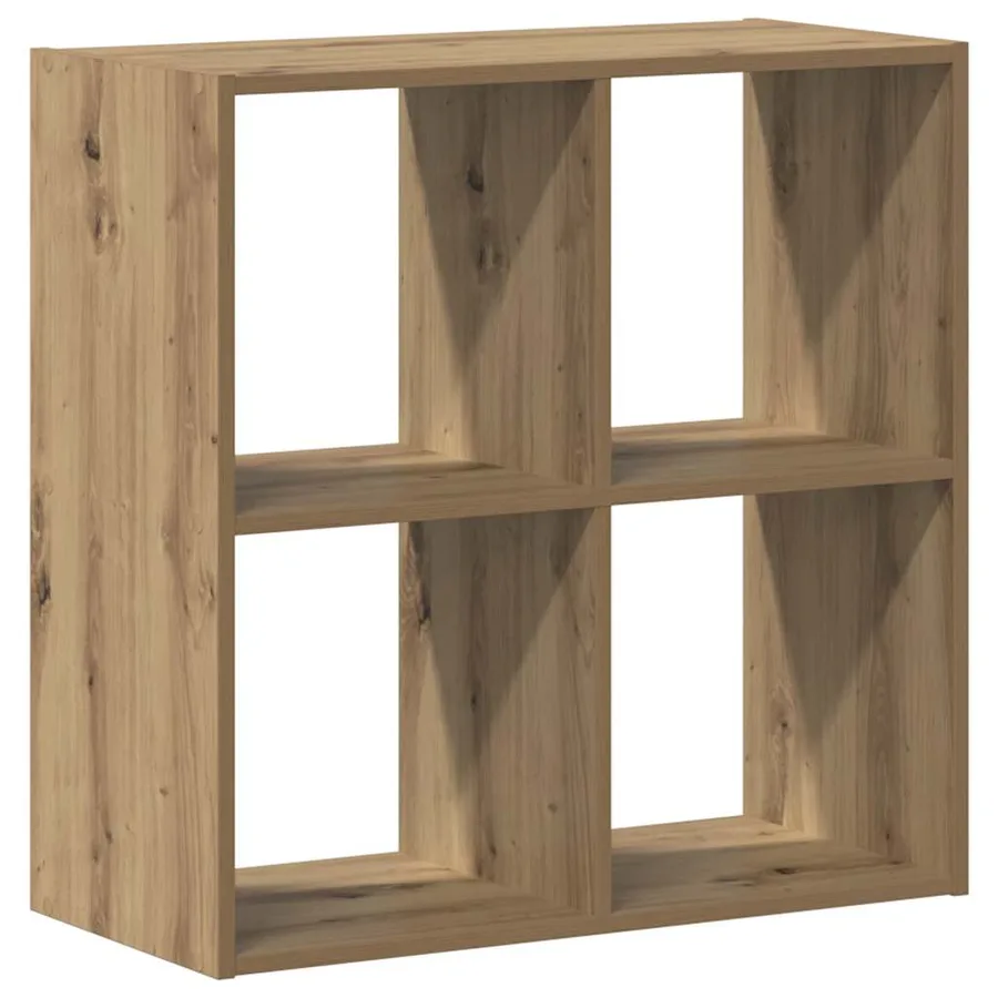 Bibliothèque chêne artisanal 68,5x32x68,5 cm bois d'ingénierie - 5