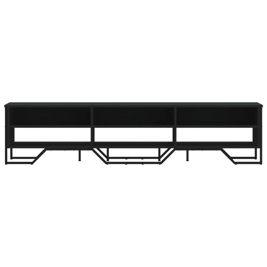 Meuble TV noir 180x34x41 cm bois d'ingénierie - 4