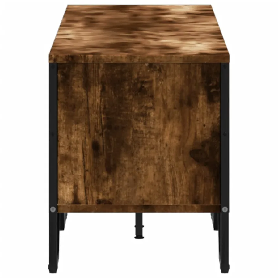 Meuble TV chêne fumé 180x34x41 cm bois d'ingénierie - 5