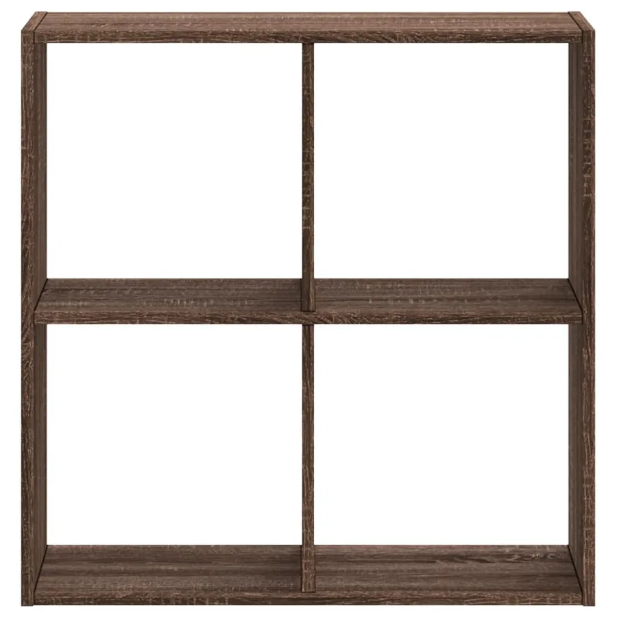 Bibliothèque chêne marron 68,5x32x68,5 cm bois d'ingénierie - 4