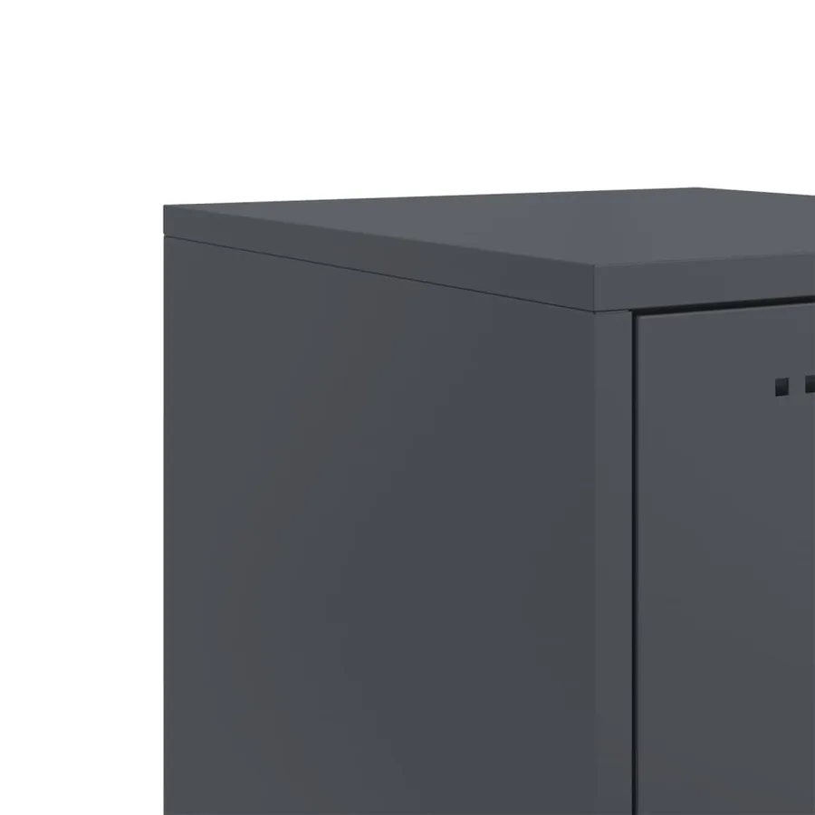Tables de chevet 2 pcs anthracite 36x39x78 cm acier - 11