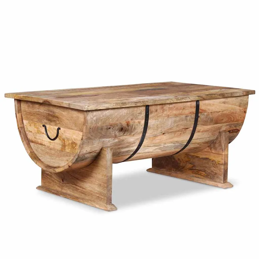 Table basse Bois de manguier massif 88x50x40 cm - 2