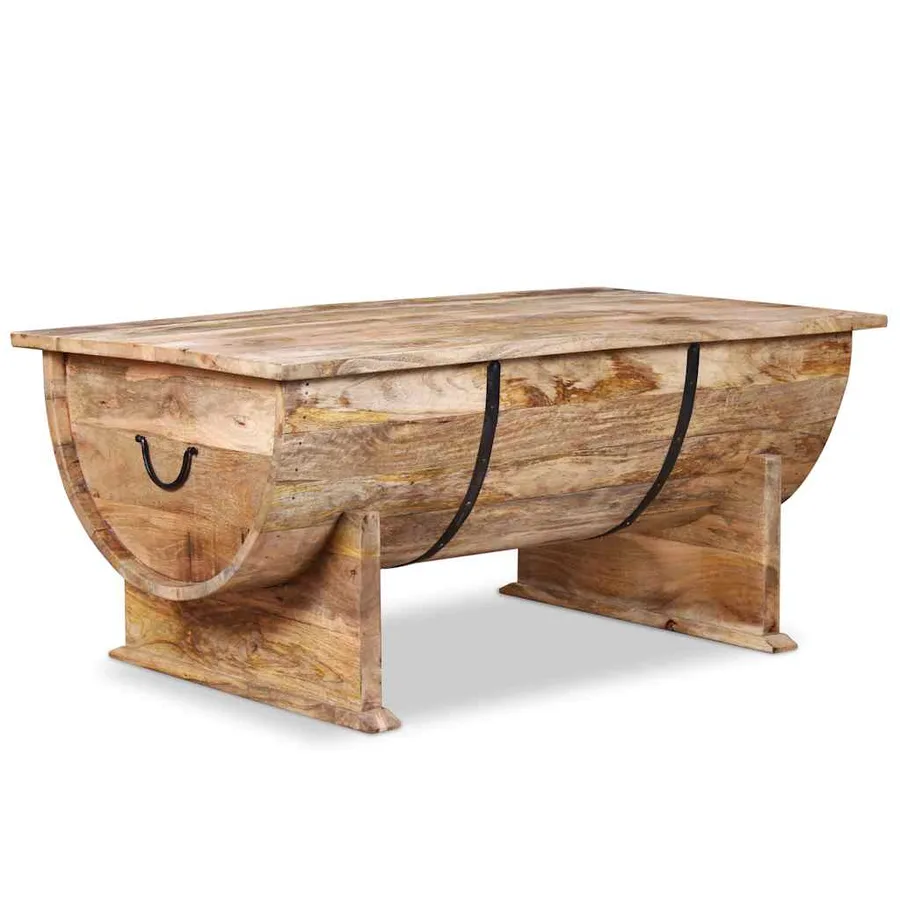 Table basse Bois de manguier massif 88x50x40 cm - 4
