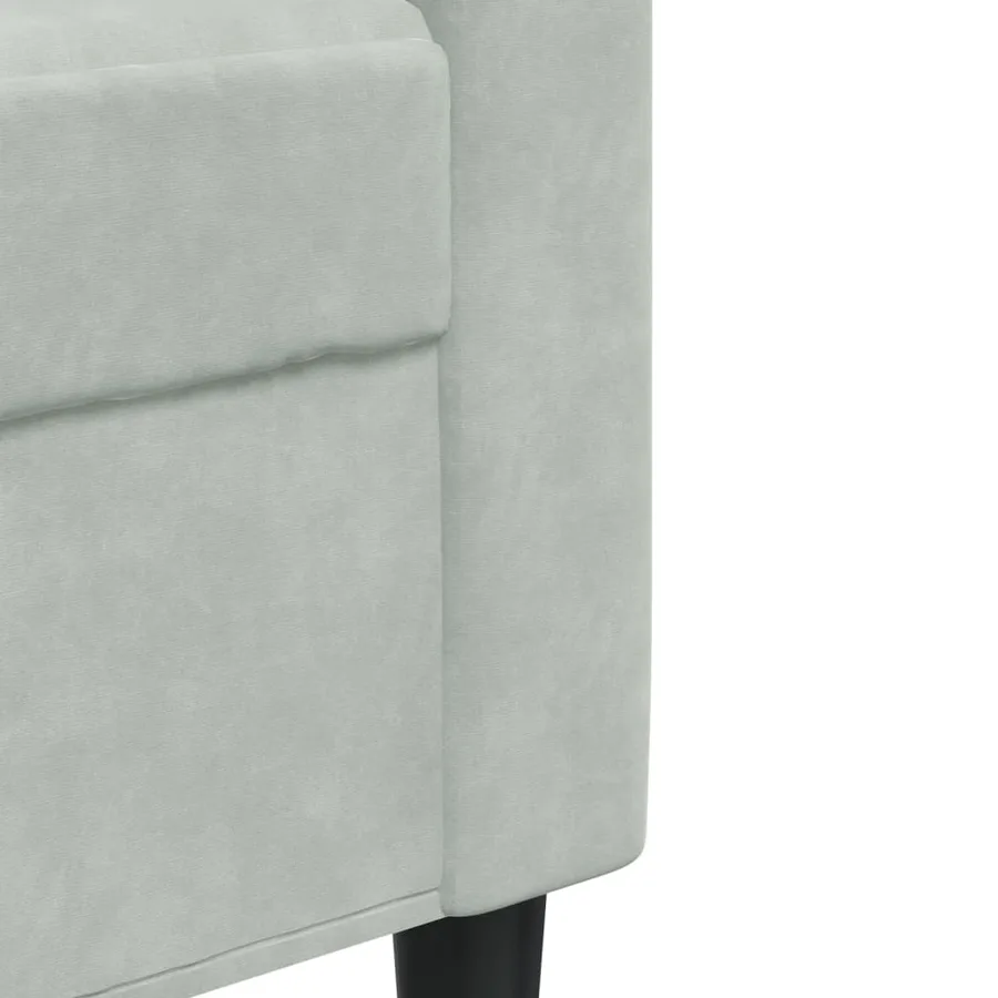 Ensemble de canapés 2 pcs avec coussins Gris clair Velours - 6