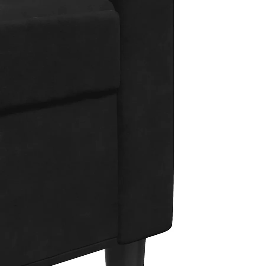 Ensemble de canapés 4 pcs avec coussins Noir Velours - 8