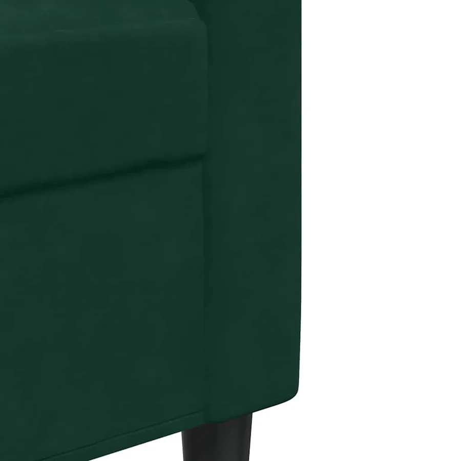 Ensemble de canapés 2 pcs avec coussins Vert foncé Velours - 6