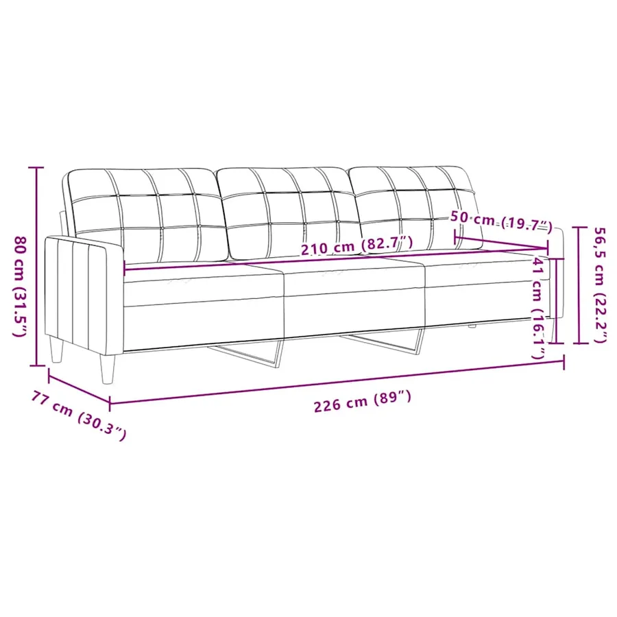 Ensemble de canapés 3 pcs avec coussins Vert foncé Velours - 11