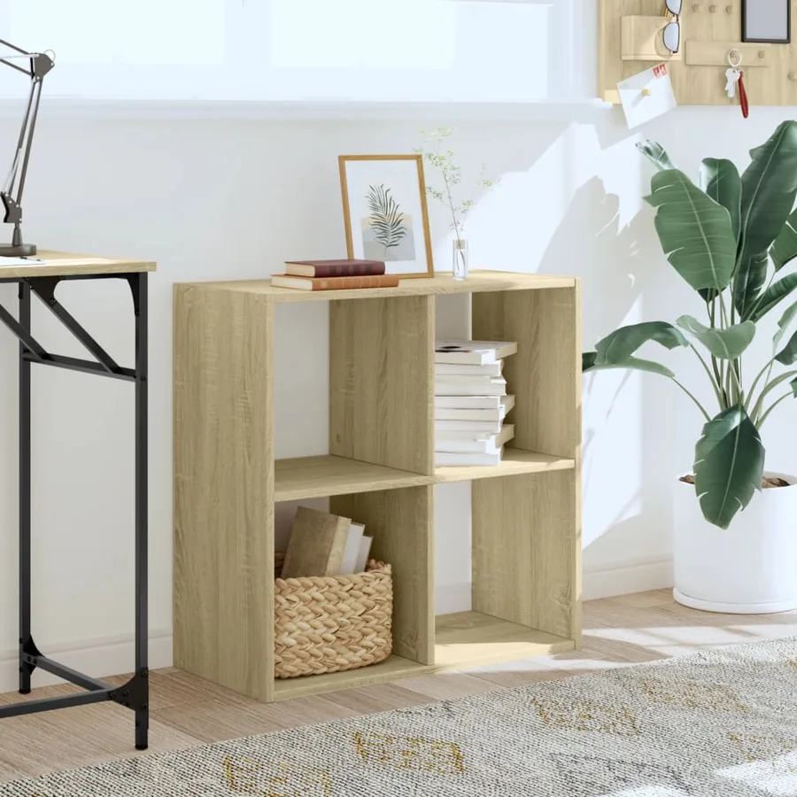 Bibliothèque chêne sonoma 68,5x32x68,5 cm bois d'ingénierie - 3